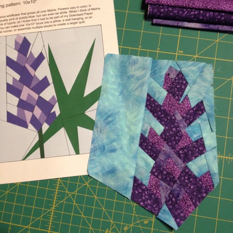 Lupine paper piecing progress