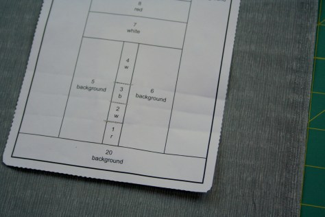 directional fabric and paper piecing