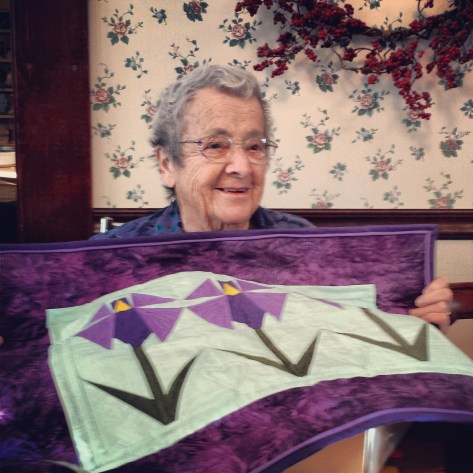 Grammy June and her quilt