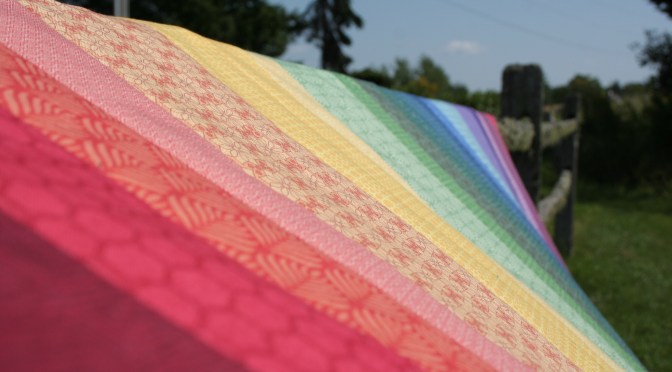 Friday Finish: Rainbow Jellyroll Quilt Top