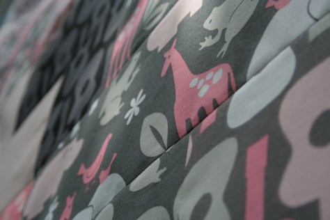 pink and grey baby plus quilt top finish