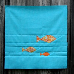fishies foundation paper piecing quilt panel