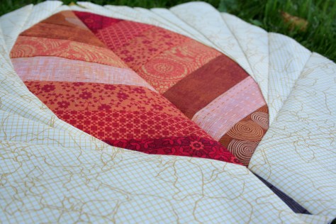 leaf piecing detail