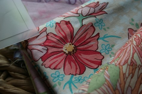 big fabric flower fussy cut