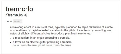 Tremolo definition from google