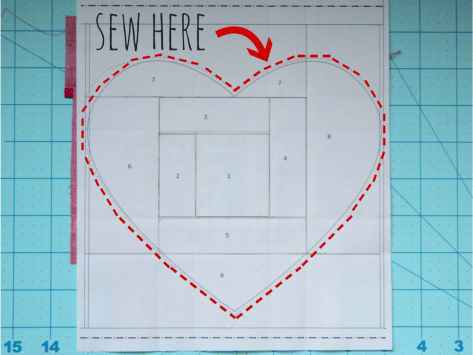 key to my heart paper piecing and applique tutorial