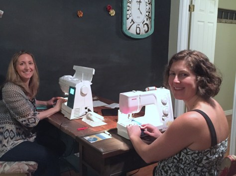 Late night sewing session with Stephanie, Late Night Quilter.
