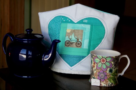 bicycling tea cozy