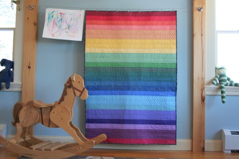 rainbow jellyroll quilt