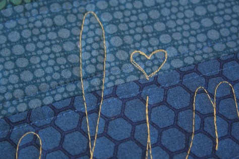 The 40wt Aurifil really helps the stitches pop!