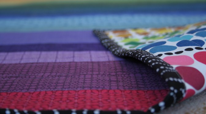 February Finish {ALYoF}: Rainbow Jellyroll Quilt