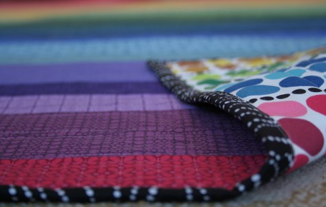 rainbow jellyroll quilt