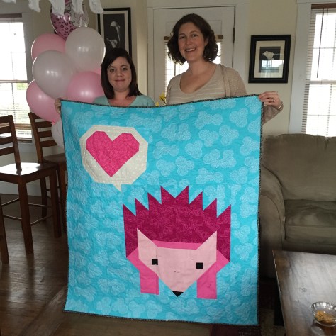 Gifting Hazel hedgehog quilt