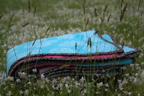folded hazel hedgehog pink baby quilt