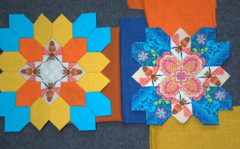 Color planning for the outer row and borders of table runner