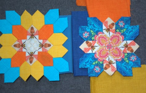 Color planning for the outer row and borders of table runner