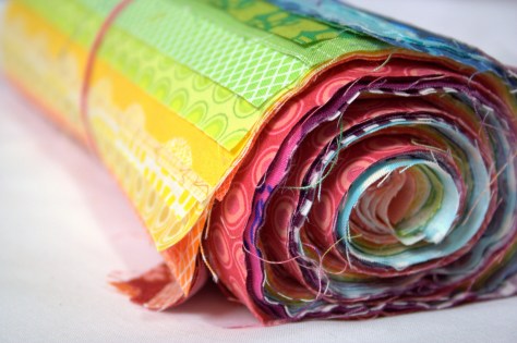 new fabric rainbow fat eighth  roll