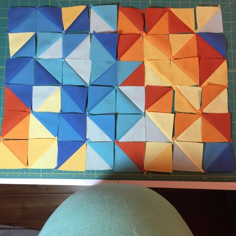 pregnant belly quilt shot