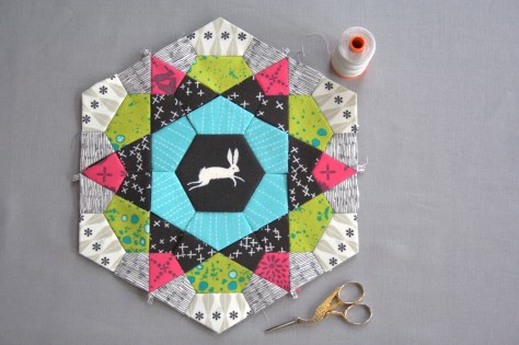 sizzix EPP mug rug start tutorial