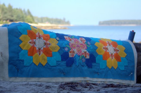 summer epp table runner on the beach