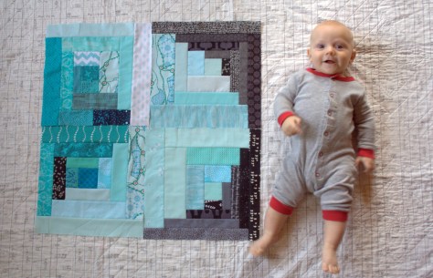 finn milestone quilt 4 months