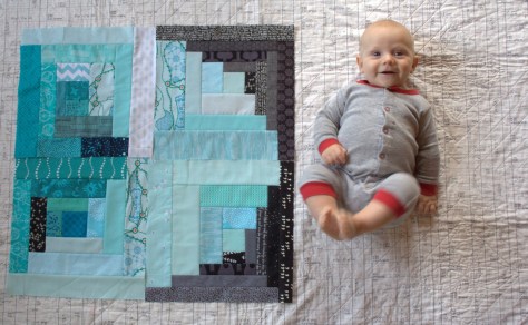 finn milestone quilt 4 months