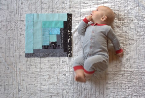 finn milestone quilt 4 months