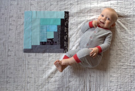 finn milestone quilt 4 months