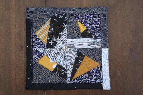 improv mini mini quilt
