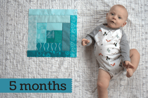Finn 5 months milestone quilt