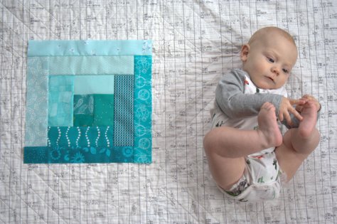 finn 5 month milestone quilt