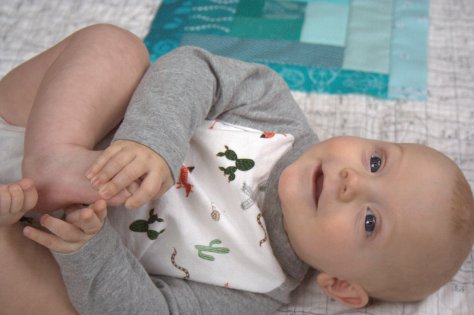 finn 5 month milestone quilt