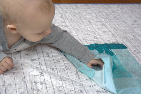 finn 5 month milestone quilt
