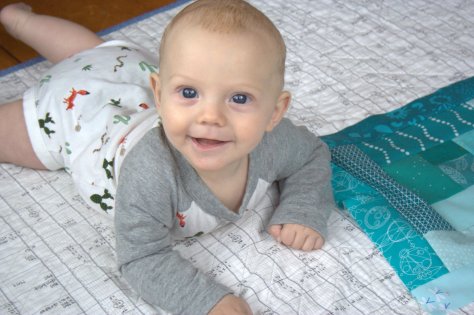 finn 5 month milestone quilt