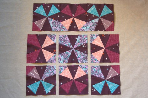 joining rows of kaleidoscope blocks tutorial