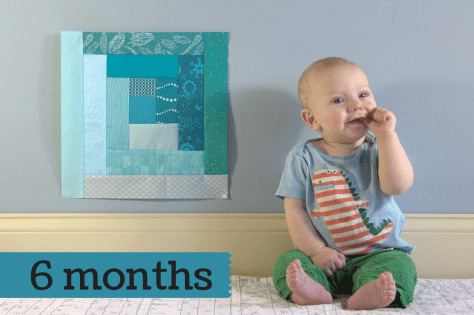 finn 6 months milestone quilt