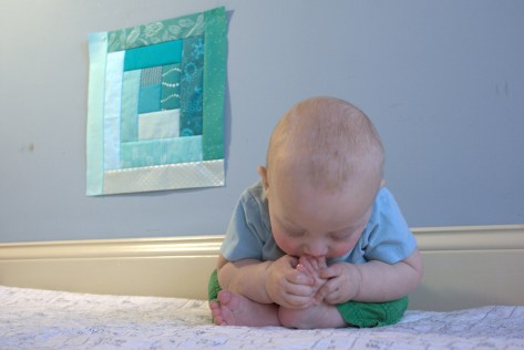 finn 6 months milestone quilt