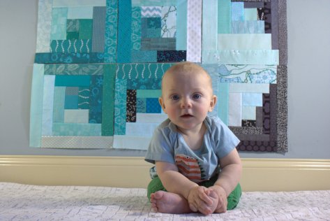 finn 6 months milestone quilt