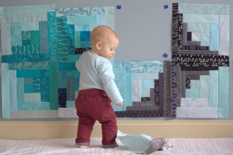 finn 8 month milestone quilt