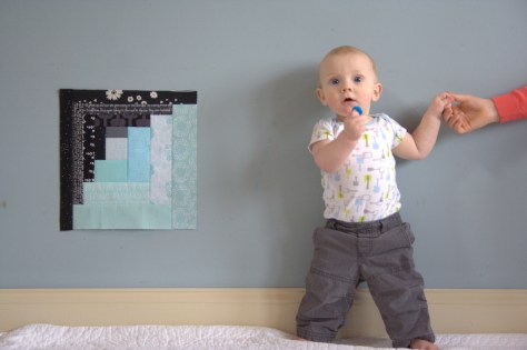finn 9 month milestone quilt photo shoot