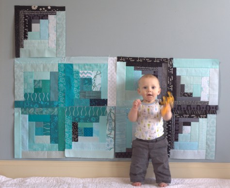 finn 9 month milestone quilt photo shoot