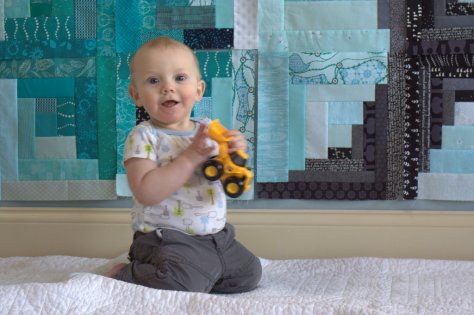finn 9 month milestone quilt photo shoot