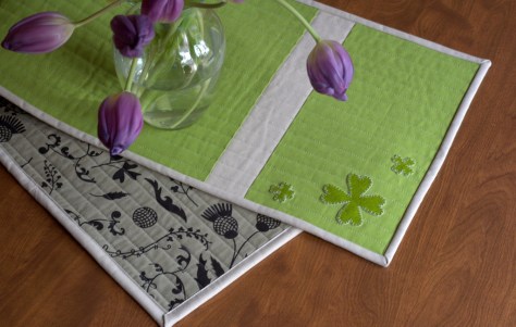 sizzix st patricks day reversible table runner tutorial