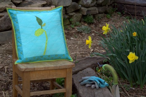 grow bean sprout pillow finish