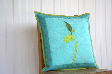 grow bean sprout pillow finish