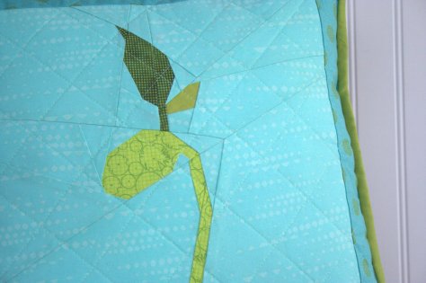 grow bean sprout pillow finish