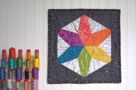 hex star mini quilt sizzix inspired aurifil