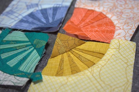 carolyn friedlander cyclic mini mini quilt progress 