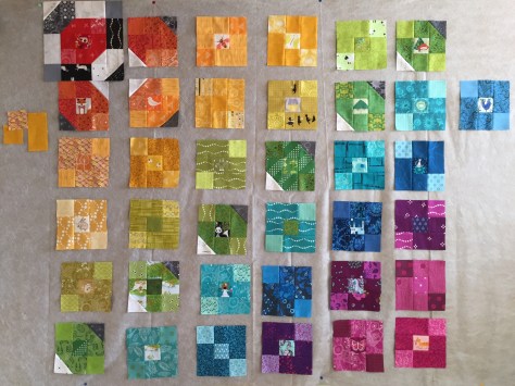 eye spy picnic plaid rainbow quilt