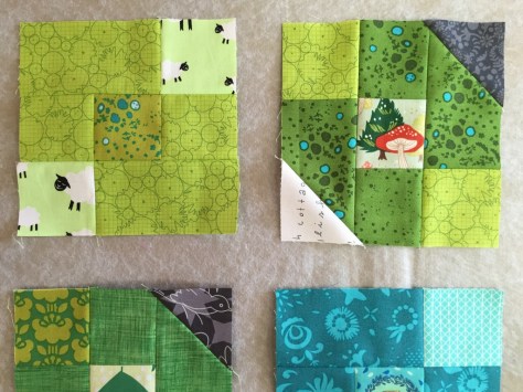 eye spy picnic plaid rainbow quilt progress